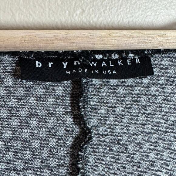 Bryn Walker Black White Polka Dot Asymmetrical Hem Scoop Neck Tunic Top M - Picture 4 of 10